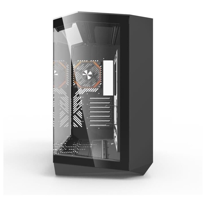 Boitier sans alimentation - DARKFLASH DY470 - Cube - Format ATX - Noir