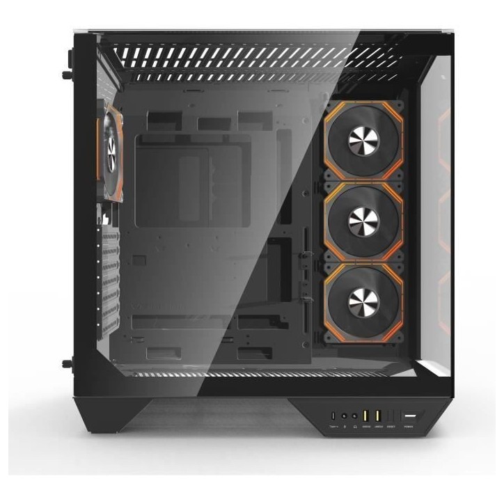 Boitier sans alimentation - DARKFLASH DY470 - Cube - Format ATX - Noir