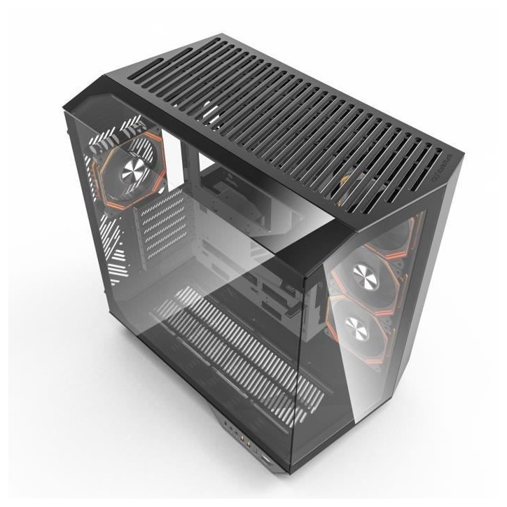 Boitier sans alimentation - DARKFLASH DY470 - Cube - Format ATX - Noir