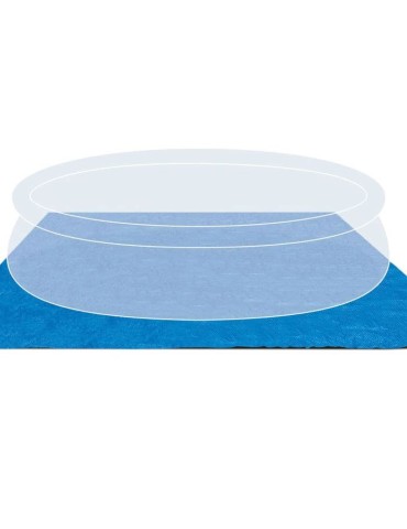 Tapis de sol pour piscine autoportante INTEX - 472 x 472 cm - Épaisseur 0,13 mm - Bleu