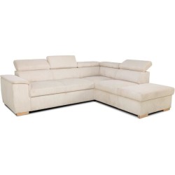 Canapé d'angle convertible réversible 5 places DAYTONA - Velours cô