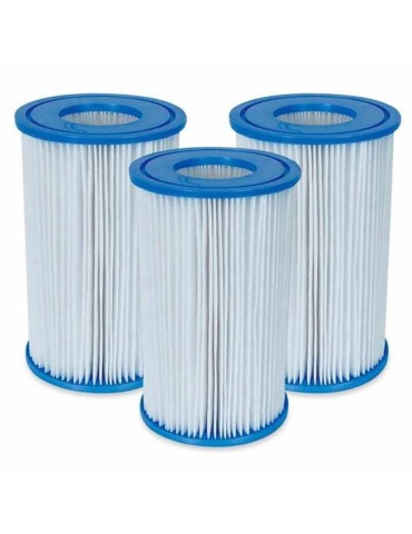 Lot de 3 cartouches de filtration A - Intex - Fibre Dacron - Faciles a nettoyer