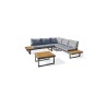 Salon bas de jardin - Aluminium - DCB GARDEN - 5 places - Gris anthrac