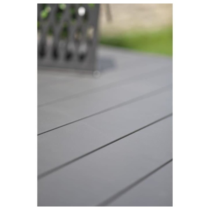 Table de jardin rectangulaire extensible - Gris anthracite - Aluminium - 10 personnes - 180/240 x 100 cm - MIAMI - DCB GARDEN Table de jardin rectangulaire extensible - Gris anthracite - Aluminium - 10 personnes - 180/240 x 100 cm - MIAMI - DCB GARDEN