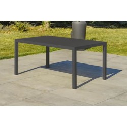 Salon de jardin - Gris Anthracite - Aluminium - 6 places - CAYENNE - D