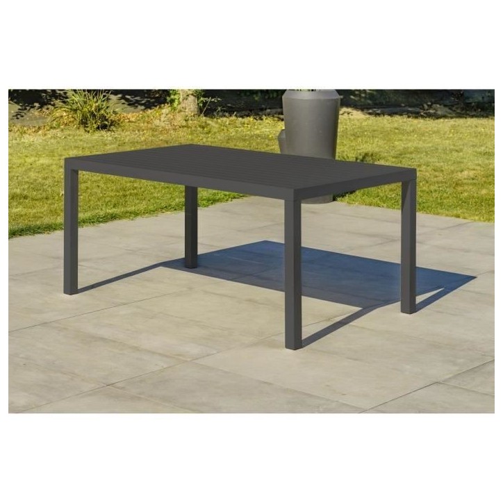Salon de jardin - Gris Anthracite - Aluminium - 6 places - CAYENNE - DCB GARDEN