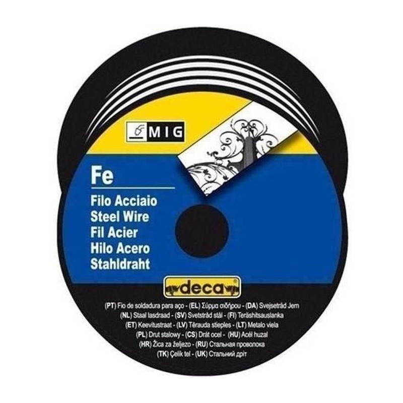 Bobine fil acier pour soudure MIG/MAG DECA - Ø fil 0,6 mm - 0,7 kg Bobine fil acier pour soudure MIG/MAG DECA - Ø fil 0,6 mm - 0,7 kg