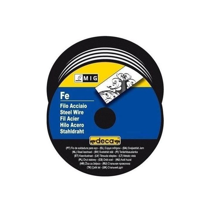 DECA Bobine fil acier pour soudure MIG/MAG Ø fil 0,8 mm 0,7 kg DECA Bobine fil acier pour soudure MIG/MAG Ø fil 0,8 mm 0,7 kg