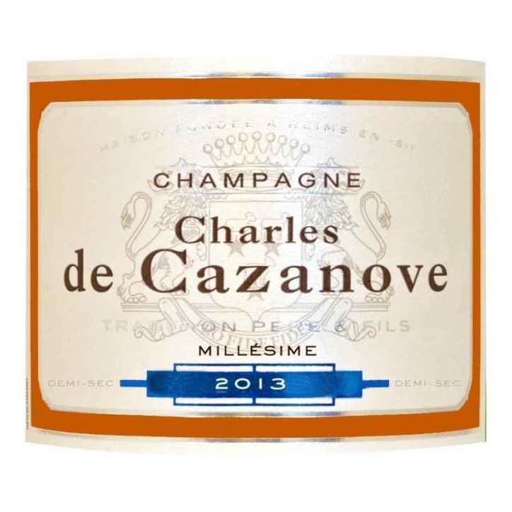 Champagne De Cazanove Demi-sec millésimé - 2013