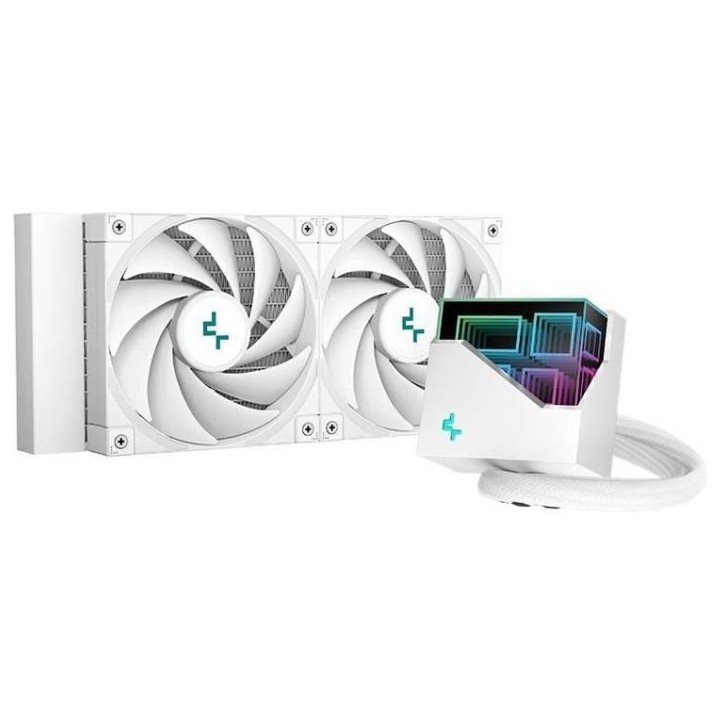 Watercooling AIO DEEPCOOL LT520 (Blanc) - Compatible Intel/AMD - Ventilateurs 2x120mm - Waterblock A-RGB Watercooling AIO DEEPCOOL LT520 (Blanc) - Compatible Intel/AMD - Ventilateurs 2x120mm - Waterblock A-RGB