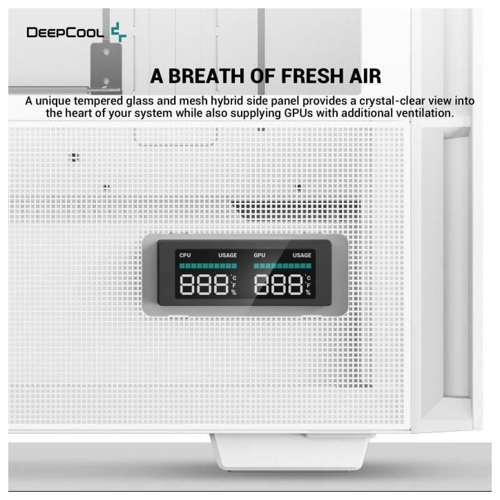 Boitier PC sans alimentation - DEEPCOOL CH560 DIGITAL (Blanc) - Moyen tour - Format E-ATX