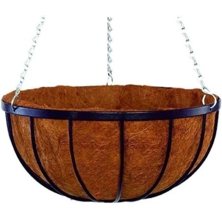 Suspension+coco - GARDEN ID Georgain - Ø35 H19 cm - Coco premium - Structure solide - Profond pour le développement des plante