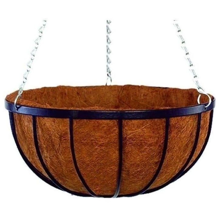 Suspension+coco - GARDEN ID Georgain - Ø35 H19 cm - Coco premium - Structure solide - Profond pour le développement des plante