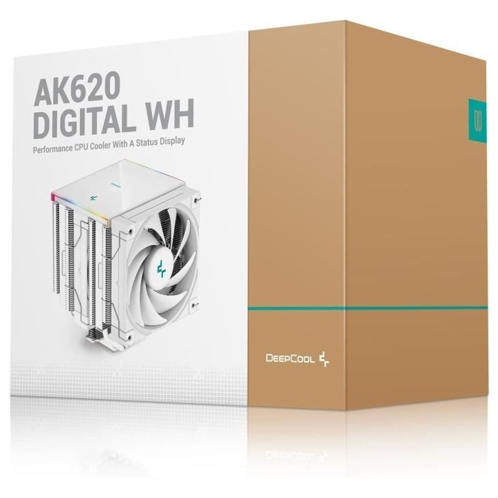 Ventirad CPU - DEEPCOOL AK620 Digital - Ventilateur 2x 120 mm - Blanc