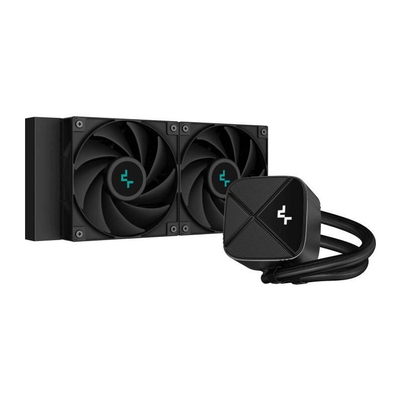 DEEPCOOL - LS520S Zero Dark - Watercooling AIO CPU - 2x120mm - Noir DEEPCOOL - LS520S Zero Dark - Watercooling AIO CPU - 2x120mm - Noir