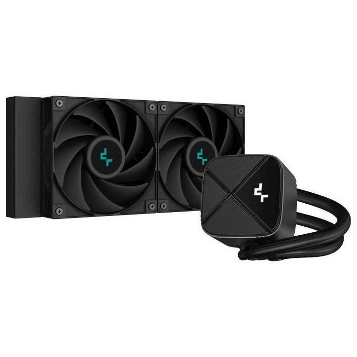 DEEPCOOL - LS520S Zero Dark - Watercooling AIO CPU - 2x120mm - Noir DEEPCOOL - LS520S Zero Dark - Watercooling AIO CPU - 2x120mm - Noir