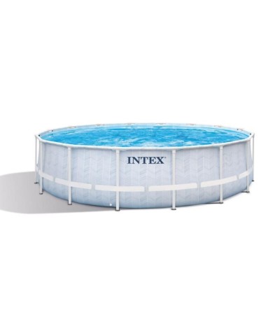Intex - 26746NP - Kit piscine chevron ronde ø 4,88x 1,22m