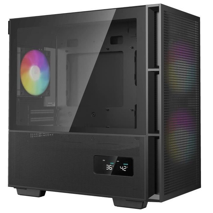 Boitier PC - DEEPCOOL - CH360 Digital - Sans alimentation - Mini tour - Format M-ATX - Noir Boitier PC - DEEPCOOL - CH360 Digital - Sans alimentation - Mini tour - Format M-ATX - Noir