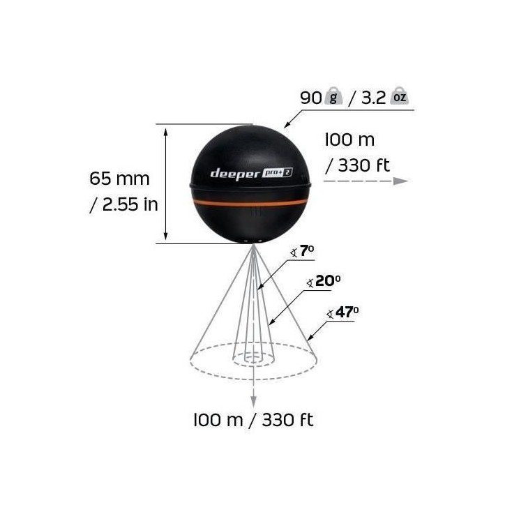 DEEPER Pro+ V2 - Sondeur portatif DEEPER Pro+ V2 - Sondeur portatif