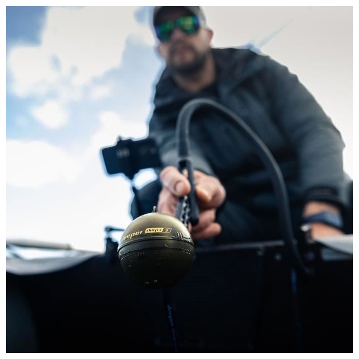 Sondeur de peche sans fil avec GPS et création carto 3D - DEEPER - CHIRP+3D - Noir Sondeur de peche sans fil avec GPS et création carto 3D - DEEPER - CHIRP+3D - Noir