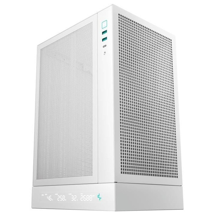 Boitier sans alimentation - DEEPCOOL CH170 Digital - Mini tour - Format M-ITX - Blanc Boitier sans alimentation - DEEPCOOL CH170 Digital - Mini tour - Format M-ITX - Blanc