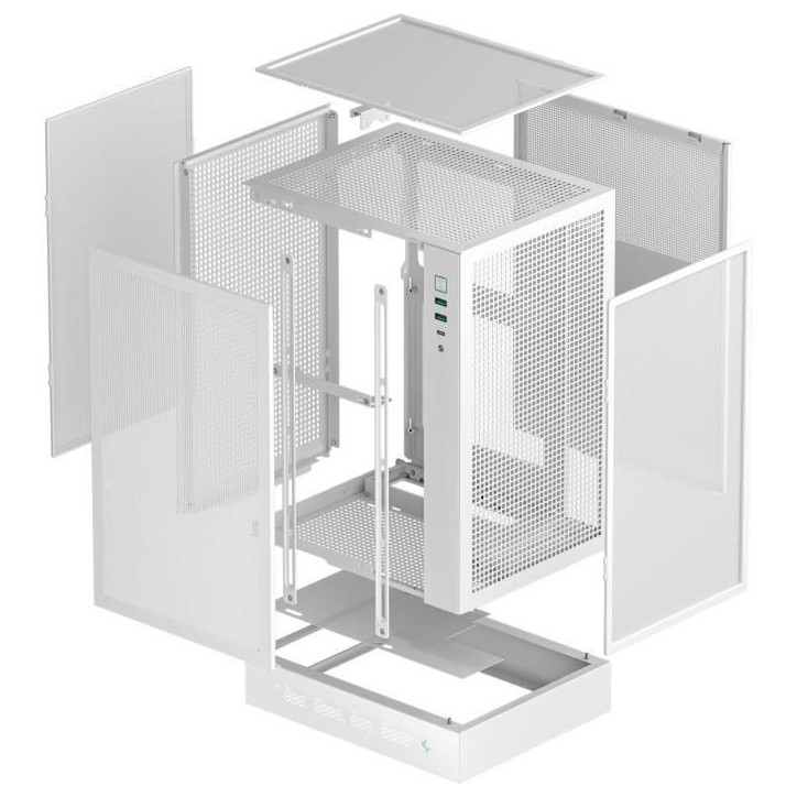 Boitier sans alimentation - DEEPCOOL CH170 Digital - Mini tour - Format M-ITX - Blanc Boitier sans alimentation - DEEPCOOL CH170 Digital - Mini tour - Format M-ITX - Blanc