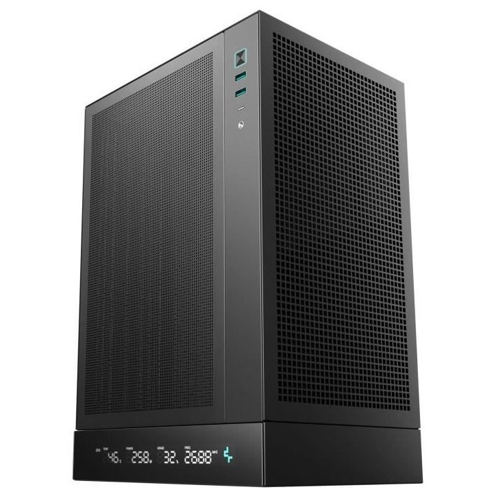 Boitier sans alimentation - DEEPCOOL CH170 Digital - Mini tour - Format M-ITX - Noir Boitier sans alimentation - DEEPCOOL CH170 Digital - Mini tour - Format M-ITX - Noir