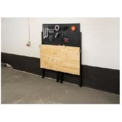 Etabli pliable en acier et bois DEFPRO - Charge maximale d'outillage 5