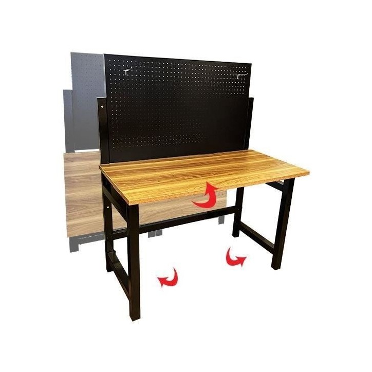 Etabli pliable en acier et bois DEFPRO - Charge maximale d'outillage 50 kg Etabli pliable en acier et bois DEFPRO - Charge maximale d'outillage 50 kg