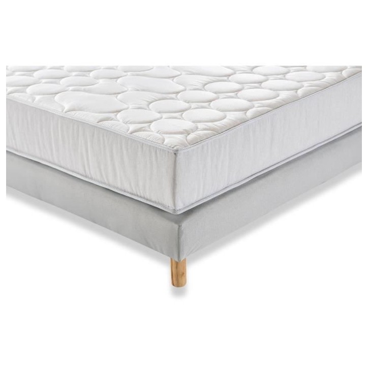 Pack pret a dormir - Matelas + sommier 160x200 + couette + 2 oreillers - Ressorts - 5 zones - 19 cm - Ferme DEKO DREAM Zen