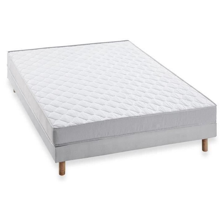 Ensemble Matelas 140x190 cm + Sommier - Mousse - 5 zones - 15 cm - Ferme - DEKO DREAM Airflex Ensemble Matelas 140x190 cm + Sommier - Mousse - 5 zones - 15 cm - Ferme - DEKO DREAM Airflex