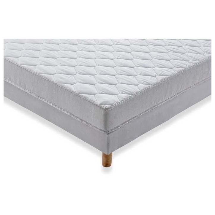 Ensemble Matelas 140x190 cm + Sommier - Mousse - 5 zones - 15 cm - Ferme - DEKO DREAM Airflex Ensemble Matelas 140x190 cm + Sommier - Mousse - 5 zones - 15 cm - Ferme - DEKO DREAM Airflex