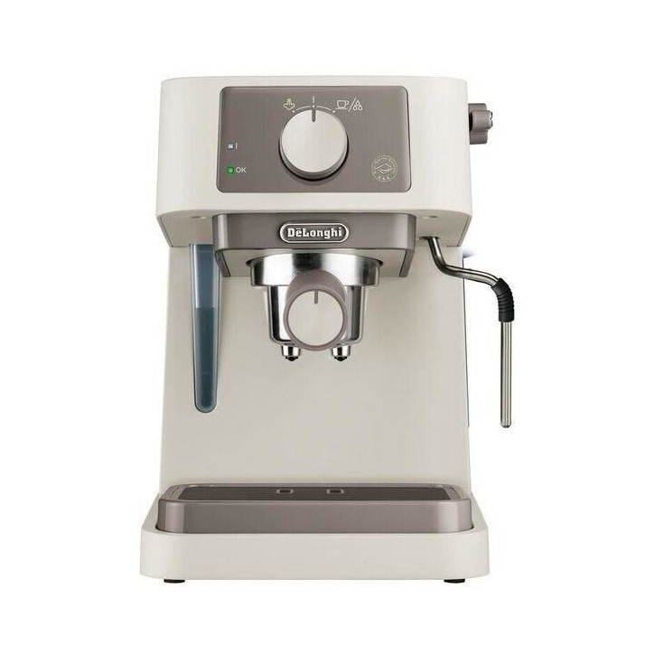 Machine a expresso - DELONGHI - STILOSA EC235.CR - Solo pompe - Bouilloire inox - Compatible ESE - Buse vapeur - Finition creme
