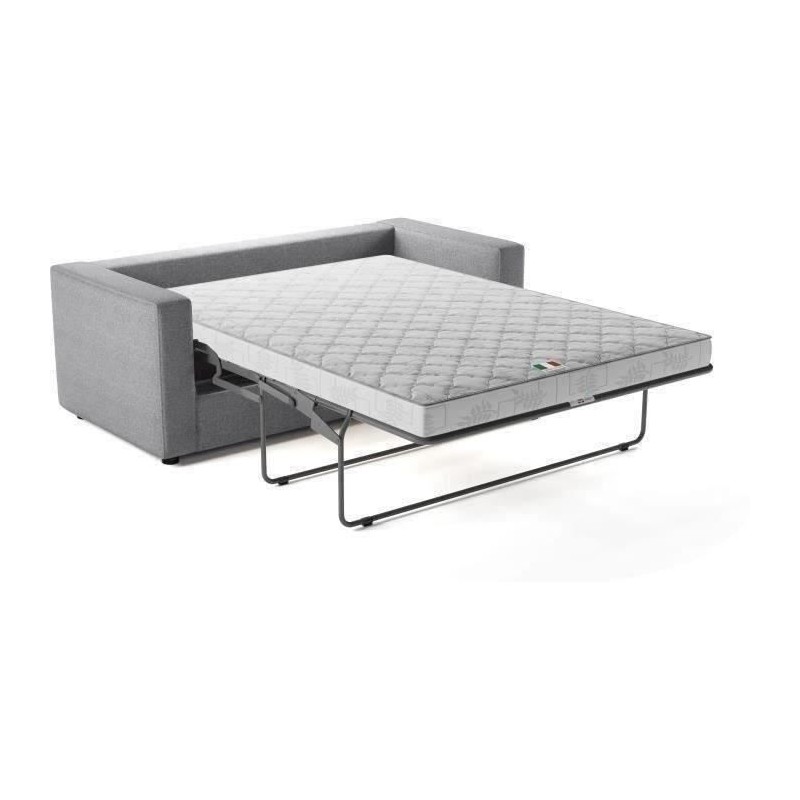 Canapé 3 places - Delta - Tissu Gris Clair - Convertible semi-express Canapé 3 places - Delta - Tissu Gris Clair - Convertible semi-express