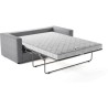 Canapé 3 places - Delta - Tissu Gris Clair - Convertible semi-express