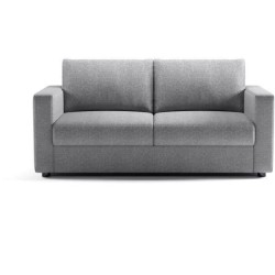 Canapé 3 places - Delta - Tissu Gris Clair - Convertible semi-express