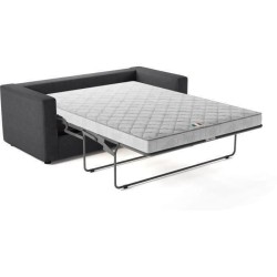 Canapé 3 places - Delta - Tissu Anthracite - Convertible semi-express