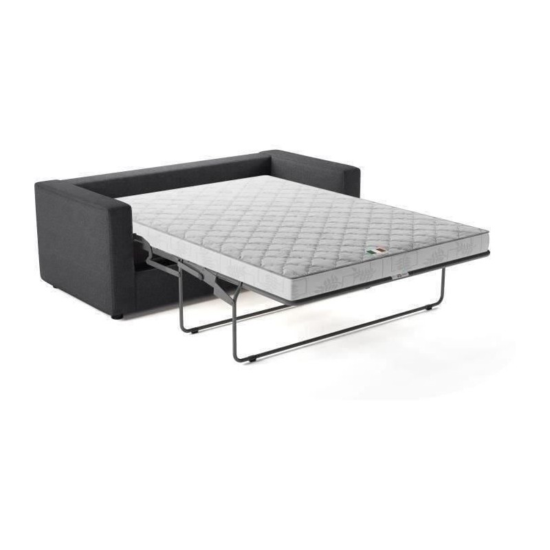 Canapé 3 places - Delta - Tissu Anthracite - Convertible semi-express Canapé 3 places - Delta - Tissu Anthracite - Convertible semi-express
