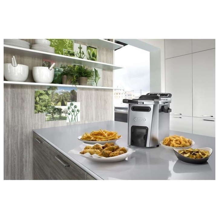 Friteuse - DELONGHI - FZ44851 - Inox - 5 L - 3200 W - 29,3 x 41,7 x 23,2 cm