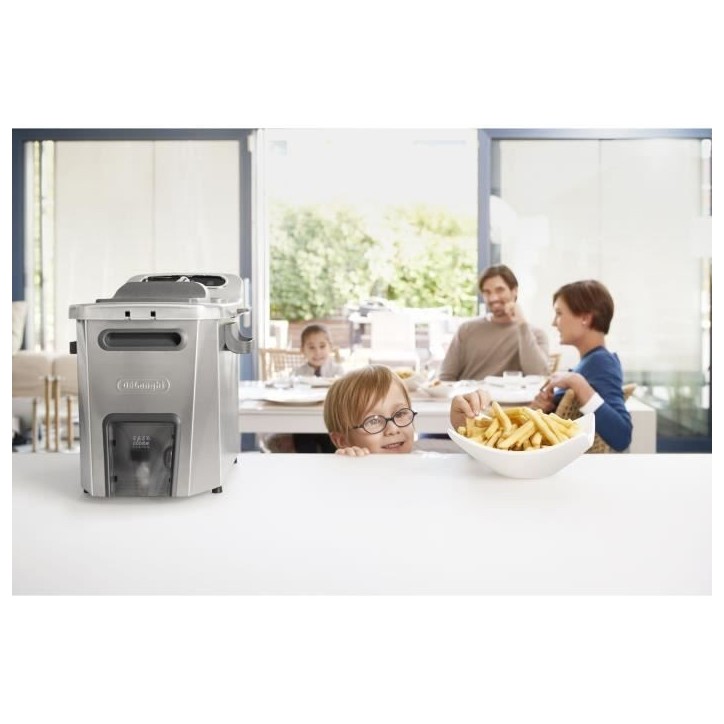 Friteuse - DELONGHI - FZ44851 - Inox - 5 L - 3200 W - 29,3 x 41,7 x 23,2 cm