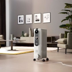 Radiateur bain d'huile - DELONGHI - 1500 W - Jusqu'a 45 m2 - Mobile -