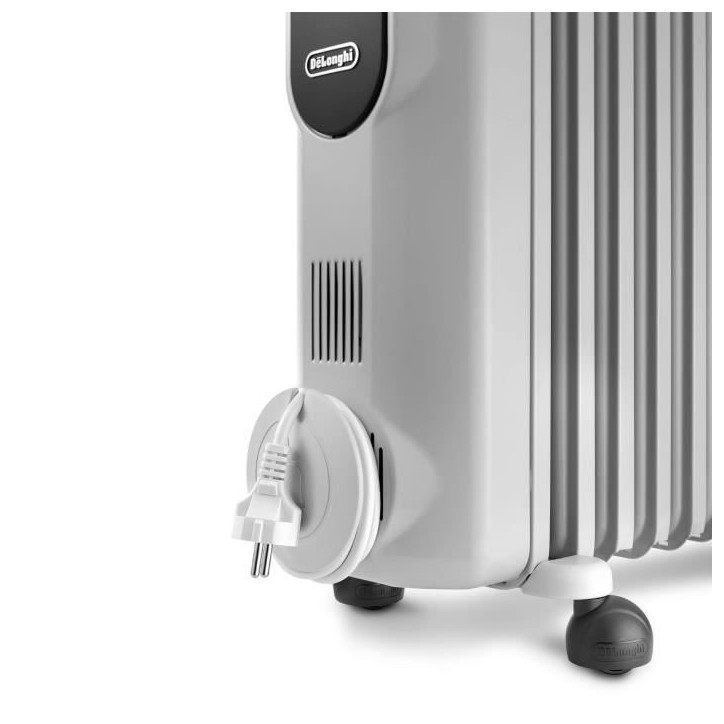 Radiateur bain d'huile - DELONGHI - 1500 W - Jusqu'a 45 m2 - Mobile - Fonction anti-gel - Gris