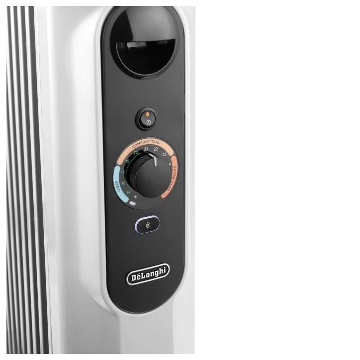 Radiateur bain d'huile - DELONGHI - 1500 W - Jusqu'a 45 m2 - Mobile - Fonction anti-gel - Gris