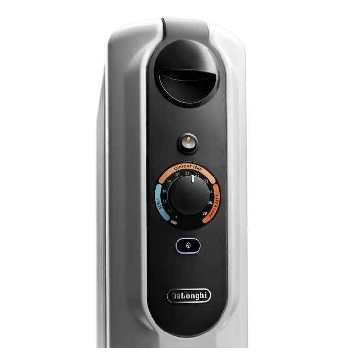 Radiateur bain d'huile - DELONGHI - 1500 W - Jusqu'a 45 m2 - Mobile - Fonction anti-gel - Gris