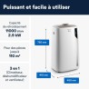 Climatiseur mobile - DELONGHI - PAC EL110 WIFI - 2900 W - 11 000 Btu/h