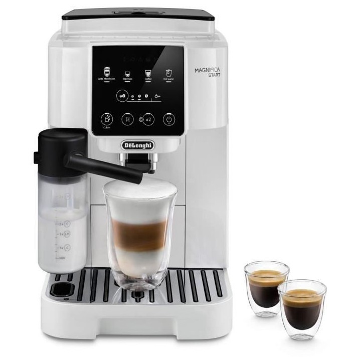Machine expresso broyeur DELONGHI Magnifica Start ECAM220.61.W - Blanc inox - machine a café a grains Machine expresso broyeur DELONGHI Magnifica Start ECAM220.61.W - Blanc inox - machine a café a grains