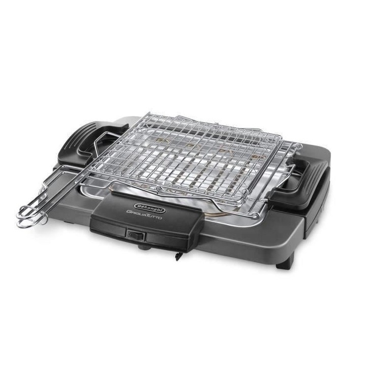 Barbecue électrique DELONGHI BQ60.X - Double grille - 1 900 W - Plateau aluminium amovible