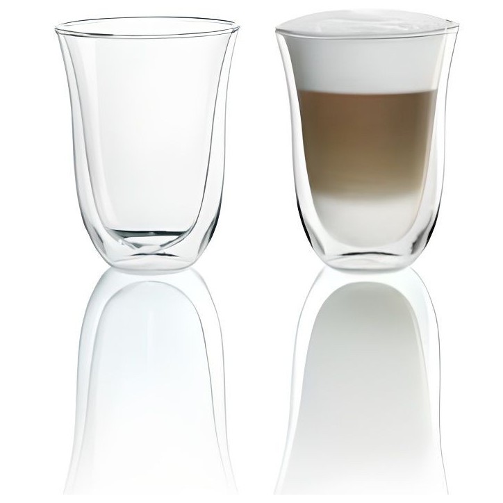Lot de 2 tasses Latte Macchiato - DELONGHI - Contenance 33 cl - Double parois