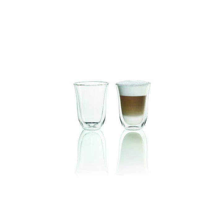 Lot de 2 tasses Latte Macchiato - DELONGHI - Contenance 33 cl - Double parois