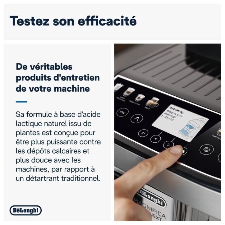 DELONGHI DLS C200 Détartrant EcoDecalk Mini 2x100ml pour toutes les machines a café Delonghi